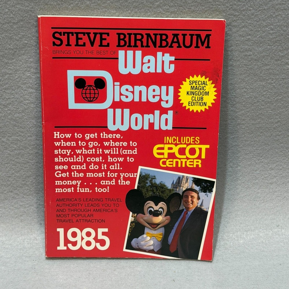 Vintage 1985 Walt Disney World Epcot Guide Magic Kingdom Club Steve Birnbaum